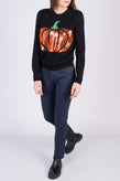 VICOLO Jumper One Size Cashmere Angora & Wool Blend Sequin Pumpkin Made in Italy gallery photo number 1