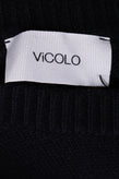 VICOLO Jumper One Size Cashmere Angora & Wool Blend Sequin Pumpkin Made in Italy gallery photo number 6