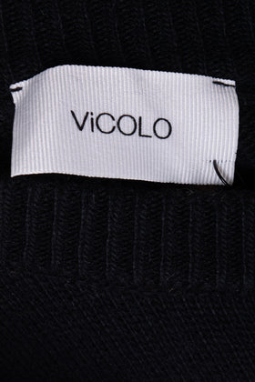 VICOLO Jumper One Size Cashmere Angora & Wool Blend Sequin Pumpkin Made in Italy gallery photo number 6