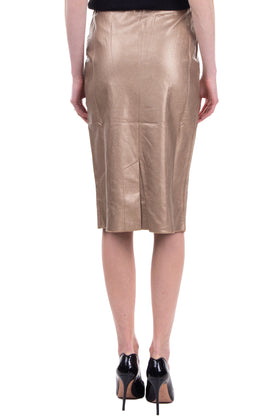 JIJIL Pencil Skirt Size 40 PU Leather Unlined Elasticated Waist Zip Side gallery photo number 2
