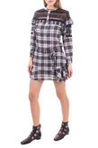 RRP €360 MARISSA WEBB Shirt Dress Size L Wool Blend Tartan Lace Ruffle Trim gallery photo number 3