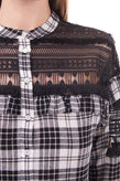 RRP €360 MARISSA WEBB Shirt Dress Size L Wool Blend Tartan Lace Ruffle Trim gallery photo number 4