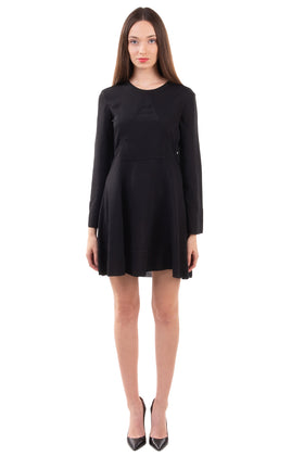 RRP €315 IRO Crepe Short A-Line Dress Size 36 / S Black Unlined Long Sleeve gallery photo number 2