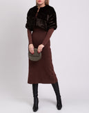 RRP€310 A PERDIFIATO Faux Fur Bolero One Size Elbow Sleeve Made in UK gallery photo number 1
