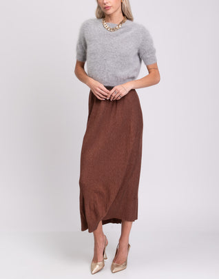 RRP €255 ERMANNO ERMANNO SCERVINO Pleated Skirt Size M Wool Blend Made in Italy
