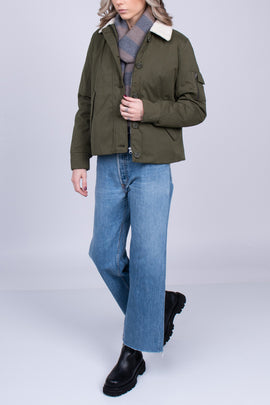 RRP €245 8 Pilot Jacket Size S Padded Sherpa Collar