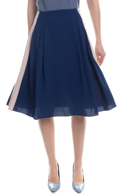 RRP €120 8 A-Line Skirt Size IT 40 Two Tone Made in Italy