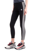 ADIDAS Jersey Leggings Size 42 Embroidered Logo Three Stripes Cropped gallery photo number 4