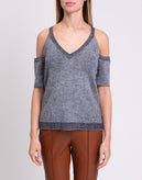 RRP €170 SPLENDID Jumper Size XL Wool Blend Cut Out V-Neck gallery photo number 4