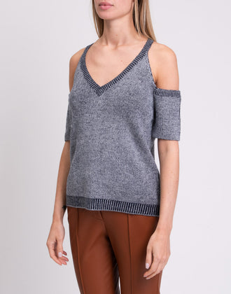RRP €170 SPLENDID Jumper Size XL Wool Blend Cut Out V-Neck gallery photo number 5