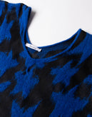 RRP €280 BERNA Poncho One Size Wool Blend Star Pattern Waist Tie V-Neck gallery photo number 7