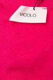 VICOLO Pink Jumper One Size Cashmere Wool & Angora Blend Raw Edges Made in Italy gallery photo number 9