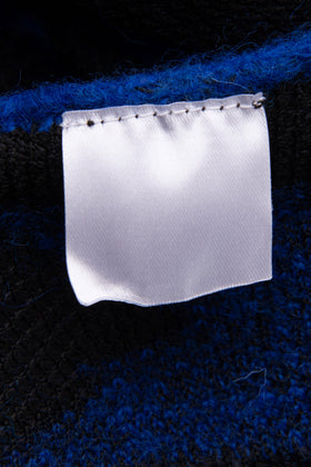BERNA Poncho One Size Wool Blend Thin Star Waist Fringe V-Neck gallery photo number 7