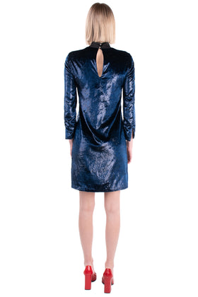 RRP€335 JUST CAVALLI Short Shift Dress Size 38 / XS Metallic Fuzzy Made in Italy gallery photo number 4