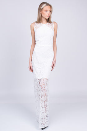 RRP €650 DIANE VON FURSTENBERG Tulle Lace Wedding Gown Size US 12 / L Overlay gallery photo number 1