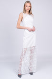 RRP €650 DIANE VON FURSTENBERG Tulle Lace Wedding Gown Size US 12 / L Overlay gallery photo number 3