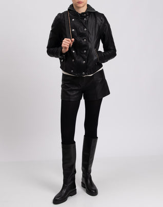 WE THE FREE By FREE PEOPLE Racer Jacket Size XS Coated Removable Sweat Hood