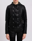 WE THE FREE By FREE PEOPLE Racer Jacket Size M Coated Removable Sweat Hood gallery photo number 4