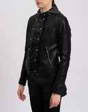 WE THE FREE By FREE PEOPLE Racer Jacket Size M Coated Removable Sweat Hood gallery photo number 5