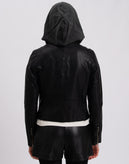 WE THE FREE By FREE PEOPLE Racer Jacket Size M Coated Removable Sweat Hood gallery photo number 6