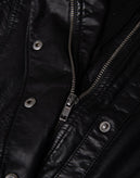 WE THE FREE By FREE PEOPLE Racer Jacket Size M Coated Removable Sweat Hood gallery photo number 8