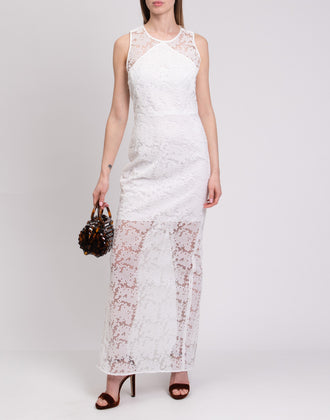 RRP €650 DIANE VON FURSTENBERG Tulle Lace Wedding Gown Size US 12 / L Overlay gallery photo number 2