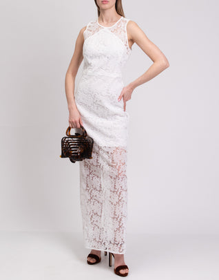 RRP €650 DIANE VON FURSTENBERG Tulle Lace Wedding Gown Size US 12 / L Overlay