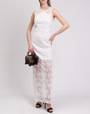 RRP €650 DIANE VON FURSTENBERG Tulle Lace Wedding Gown Size US 12 / L Overlay gallery photo number 1