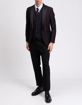 HACKETT Wool Waistcoat Size 38R / 48R / S Satin Back Single-Breasted RRP €150