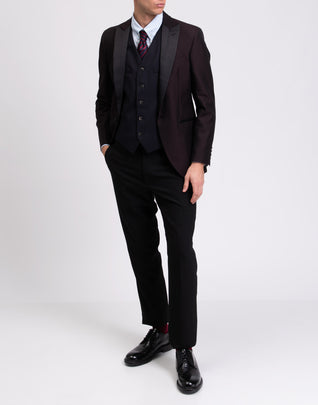 HACKETT Wool Waistcoat Size 38R / 48R / S Satin Back Single-Breasted RRP €150