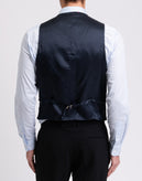 HACKETT Wool Waistcoat Size 38R / 48R / S Satin Back Single-Breasted RRP €150 gallery photo number 6