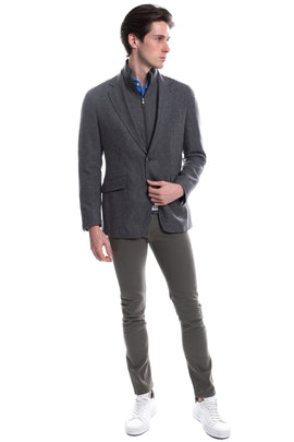 RRP €575 HACKETT Blazer Jacket Size 38R 48R S Cashmere & Wool Blend Notch Lapel