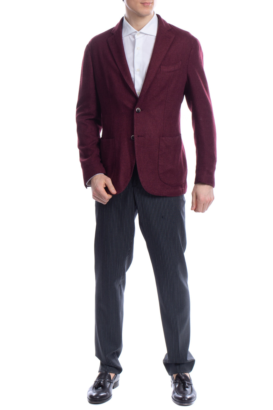 RRP €895 HACKETT Cashmere Wool & Silk Blazer Jacket Size 40R 50R M Lubiam Fabric gallery main photo