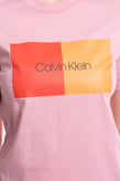 CALVIN KLEIN T-Shirt Top Size L Duo Logo Print Short Sleeve Crew Neck gallery photo number 7