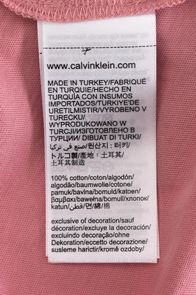 CALVIN KLEIN T-Shirt Top Size L Duo Logo Print Short Sleeve Crew Neck gallery photo number 9