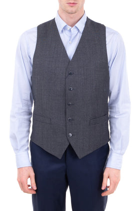 RRP €195 HACKETT Wool Waistcoat Size 38L / 48L / S Fully Lined Pinhead Y-Neck gallery photo number 4