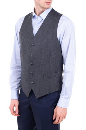 RRP €195 HACKETT Wool Waistcoat Size 38L / 48L / S Fully Lined Pinhead Y-Neck gallery photo number 5