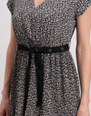 RRP€260 TOY G A-Line Dress Size IT 46 Floral Pleated Waist Tie Made in Italy gallery photo number 5