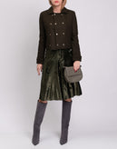 JOLIE By EDWARD SPIERS Flannel Short Coat Size IT 42 / S Wool Blend Collared gallery photo number 2