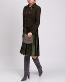 JOLIE By EDWARD SPIERS Flannel Short Coat Size IT 42 / S Wool Blend Collared gallery photo number 3