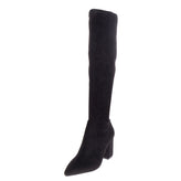 RRP €140 CARVELA Knee High Boots EU 36 UK 3 US 6 Suede Effect Flare Heel gallery photo number 1