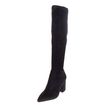 RRP €140 CARVELA Knee High Boots EU 36 UK 3 US 6 Suede Effect Flare Heel