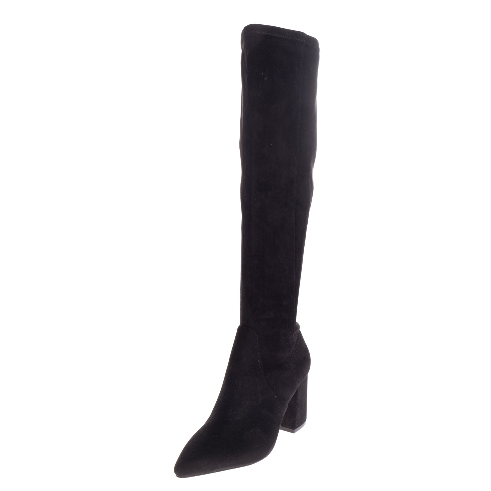 RRP €140 CARVELA Knee High Boots EU 36 UK 3 US 6 Suede Effect Flare Heel gallery main photo