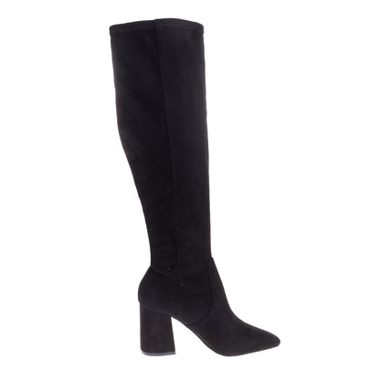 RRP €140 CARVELA Knee High Boots EU 36 UK 3 US 6 Suede Effect Flare Heel