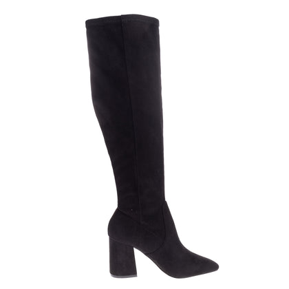 RRP €140 CARVELA Knee High Boots EU 36 UK 3 US 6 Suede Effect Flare Heel gallery photo number 1