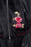 GEORGE J. LOVE Chenille Bomber Jacket Size L Lame Panther & Flowers Patches gallery photo number 6