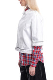 RRP€110 8 Gabardine Jacket Size S Shoulder Tabs Unlined 3/4 Sleeve Made in Italy gallery photo number 3