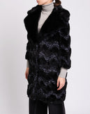 RRP €665 AINEA Faux Fur Coat Size 36 / XXS Lame Knitted Inserts Made in Italy gallery photo number 6