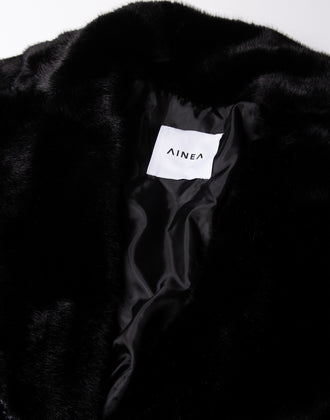 RRP €665 AINEA Faux Fur Coat Size 36 / XXS Lame Knitted Inserts Made in Italy gallery photo number 9