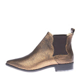 RRP €120 8 Leather Chelsea Boots EU37 UK4 US7 Metallic Effect Snakeskin Pattern gallery photo number 3